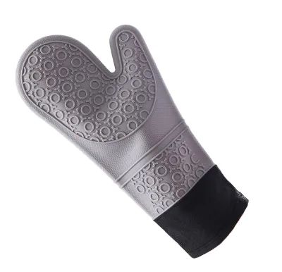 Hot Sale Dotted Heat Resistant Silicone Cotton Oven Mitts & Gloves for BBQ Cooking Grilling