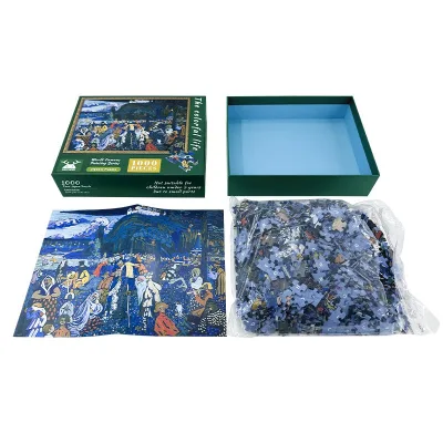 1000-Piece Paper Jigsaw Puzzle for 5-14 Years Old of World-Famous Oil Painting Rich Life
