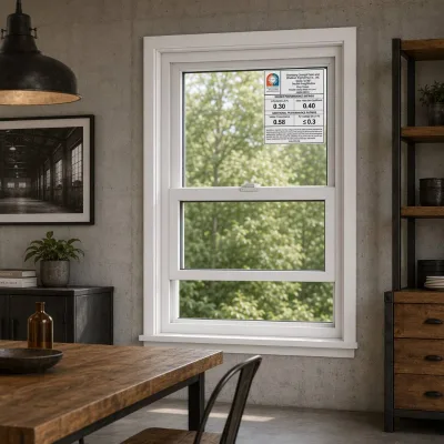 CHANGYI U.S. Standard Single Hung UPVC Window Sound Insulation Thermal Break Insulated Glass