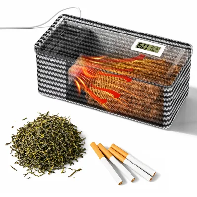 Digital Temperature Humidity Display Electric Cigar Humidor Case Intelligent Humidifier System Electric Tobacco Storage Box