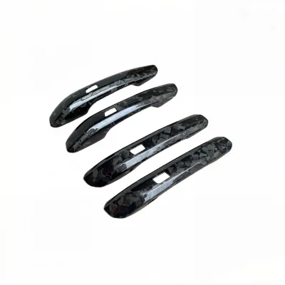 For Audi A4 A5 B9 Q5 Dry Carbon Fiber Forging Pattern Door Handle Cover Door Handle Decorative Cover Door Outer Handle