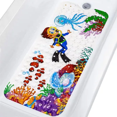 Cute Pattern Design Non-Slip Kids Bathtub Mat Bathroom Shower Baby Bathing Mat