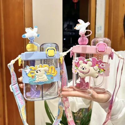 Kids Double Drink Cup Large Capacity Kids Water Bottle for Travel, Picnic, Back to School,Sport Water Bottle Outdoor