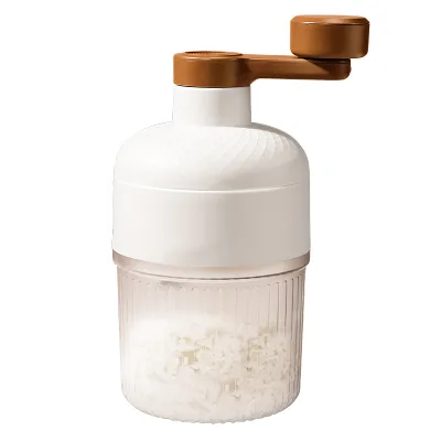 Manual Hand-Cranked Non-Electric Ice Shaver Small Cotton-Soft Slush Machine Stall Ice-Making Box Household ABS Stainless Ice