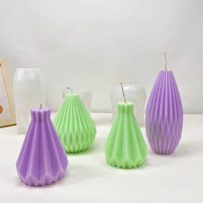 DIY silicone candle mold origami candle series origami flower candle mold bottle origami pear shaped model