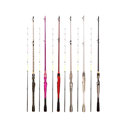 One-piece Soft-Tail Carbon Material Raft Fishing Rod Long-Cast Section-Jointed Telescopic Design Soft Tone Action 2 Sections