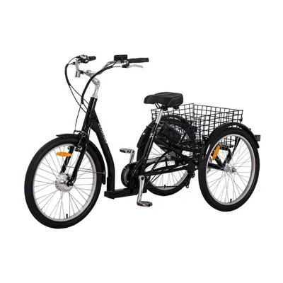 24" Steel Electric Shopping Adult Tricycle for Elderly People