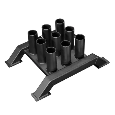 Space Saving Stand Home Commercial Gyms Vertical 9 Bar Storage Rack with Protective Sleeve Inserts
