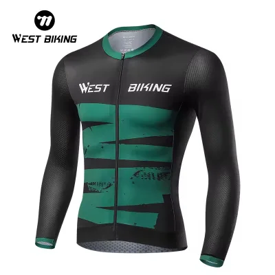 WEST BIKING Custom Quick Dry Wholesale Men Riding Long Sleeves Confortable Mountain Bike Cycling Sports Clothes
