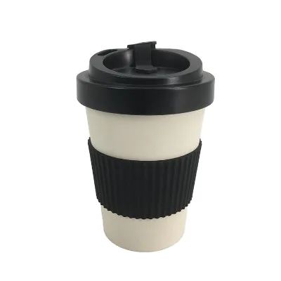 Wholesale 10oz Custom logo Reusable Melamine Bamboo Coffee Cup