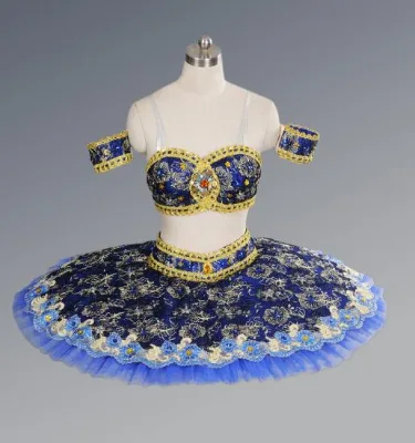N000091New Blue Dance Costumes Dress Adult Classical Pancake Professional Ballet TUTU