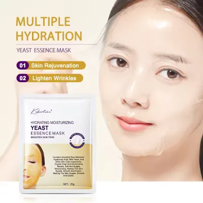 Customized logo Manufacturer Hyaluronic Acid Yeast Essence Nourishing Fearless Moisturizing Lifting Facial Mask