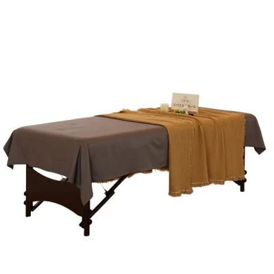 100% Cotton Brown Professional Beauty Salon Bed Sheets