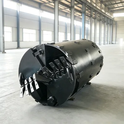 Alloy Steel Double Bottom Earth Auger for Rotary Rigs Excavators Heavy Equipment Parts Drilling Bucket with Soil Teeth