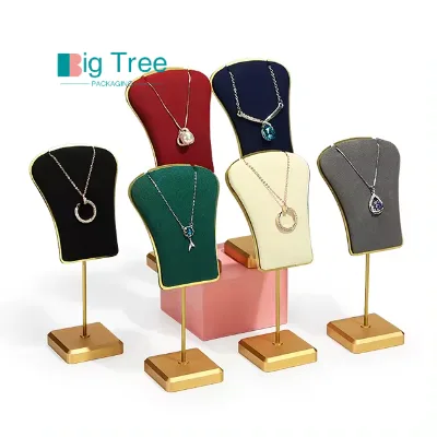 Wholesale Big Tree Microfiber Metalcounter Display Stand for Jewelry Window Necklace Display Tray