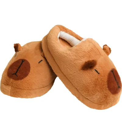 Personalised Sizable Customizable Plush slippers Cute Soft Plush slippers Capybara Fluffy House slippers