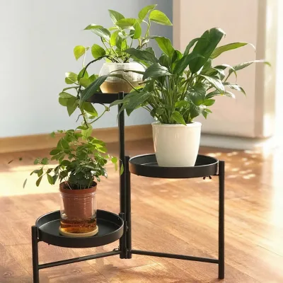 Removable and Multi-layered Flower Stand, Floor-standing Storage Rack for the Living Room Balcony, Iron Flower Pot Rack