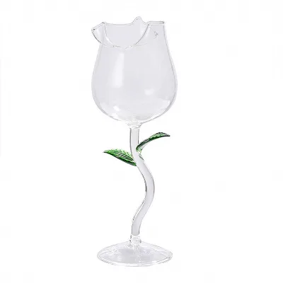 Flower Shape Wine Glass Festival Bar Celebration Wine Cocktail Glasses Wholesale Hot Selling Rose for Party Dinner Wedding 12pcs