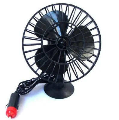 5 Inch 12V/24V Auto Electric Cooling Metal Suction Cup Fan with Two Speed Switch and Cigarette Lighter Plug