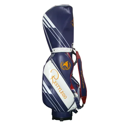 Colourful Pu Leather Custom logo Waterproof Staff Pro Golf Staff Bag