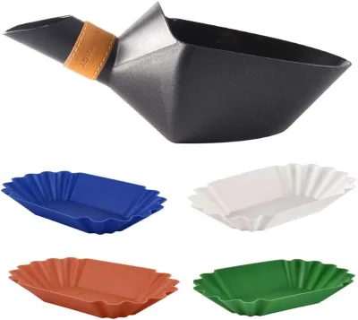Coffee Bean Shovel Scoop Kitchen Accessories 2024 and Coffee Bean Sample Cupping Tray ABS Plastic Measuring Scoop