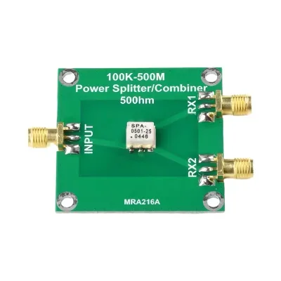 RF Microwave Resistance 100K-500MHz 50 Ohm RF Power Splitter Power Divider Splitter 1 to 2 Combiner Radio Frequency Divider