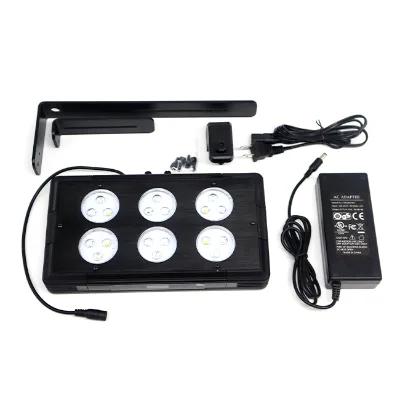High Power Touchscreen Controlled Eco-Friendly Metal Marine Aquarium Light Six Channel Dimming Sunrise Sunset Mode Smart Light