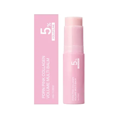 Hot Selling PDRN Repair Stick Collagen Serum Stick Hydrating Plumping Multi-Effect Moisturizing Reduces Fine Lines Pink Cream