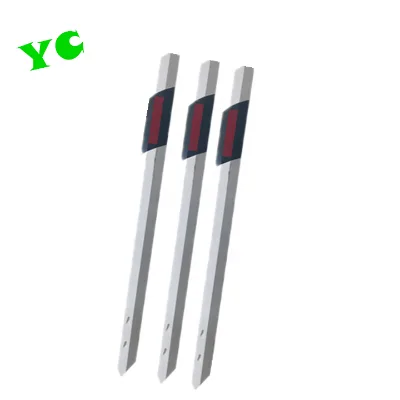 PVC Flexible Rectangle Traffic Reflective Delineator with White/Yellow Reflectors and 4x18cm Reflectors for Road Safety