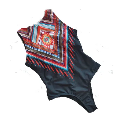 2022 New Design Women Plus Size Swimwear White Geometry Shape Print 18 Teen Hot Sexy Bikini Young Girl Swimwear Wholesale