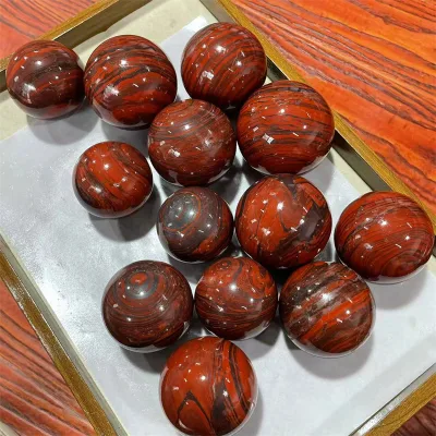 Factory Price Healing Natural Crystal Ball Iron Tiger Eye Stone Sphere Hand Carved for Meditation Holiday Decoration Gift