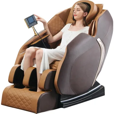 Most Popular High Quality New Realx Reclining Zero Gravity 4D Full Body Massage Chair PU Leather Home Use Massage Chair