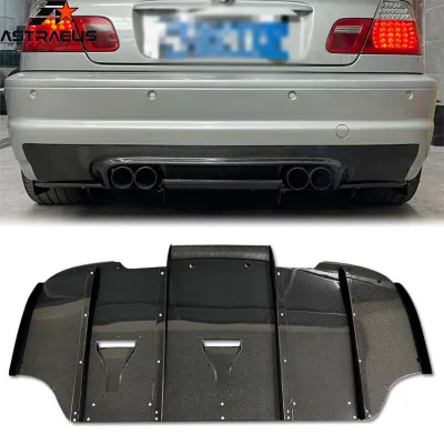Carbon Fiber Rear Lip for BMW E46 Half Carbon Rear Bumper Diffuser Lip Car Bumpers