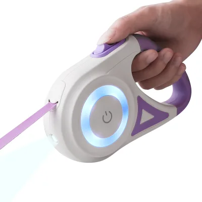 Retractable Dog Leash Lighted Led 3m/5m Pet Nylon Leash Leads Puppy Patrol Rope With Pet Collar