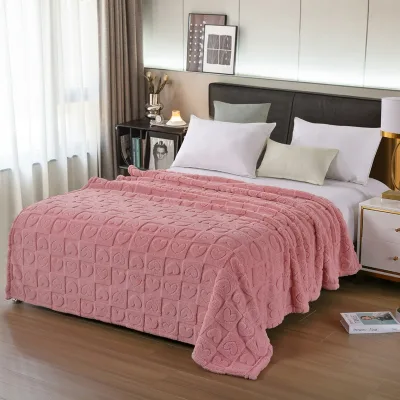 FY Factory Wholesale Jacquard Tuff Double-Sided Office Nap Blanket High Quality for Airplane Use
