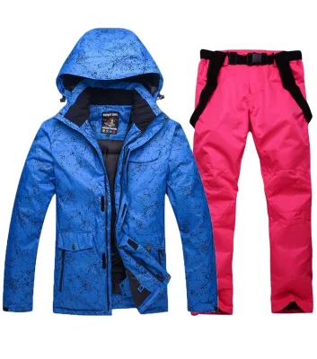 New Fashion Men Women Snowboard Ski Suit Thick and Warm Skiwear Ski Clothes Pants Ski Suits