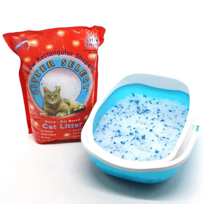 Wholesale Custom White Silica Gel Cat Sand Silicon Kitty Litter Supplier Crystal Cat Litter