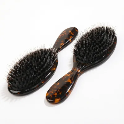 Custom Logo Small Portable Nylon Winged Hair Cushion Comb Detangling for Shower Matte Curly Thick Straight Women's Hair Brush