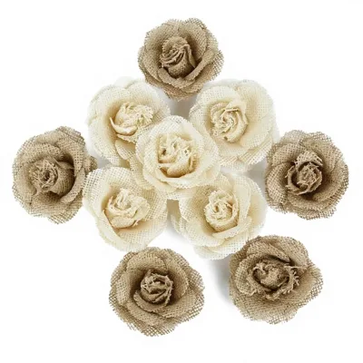 Cross-Border Instagram Vintage Natural Linen Flower Clothing Decoration Handmade DIY Abrasion-Resistant Model 025 Hat Shoe