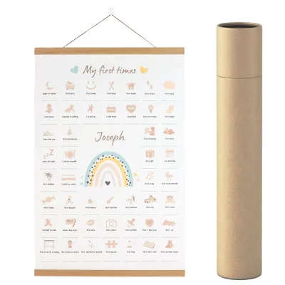 Custom Kids Educational Learning Posters Music Themed Wall Prints Preschool Charts With Wood Frame for Nursery Home Decoration