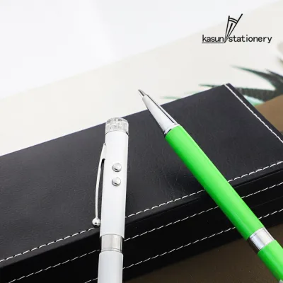 Customized Logo 2 in 1 Led Metal Pen Light Tip Ball Ballpen Wholesale Flashlight Led Ballpoint Pen