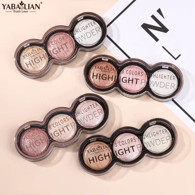 YABAOLIAN High-Disc Blush Palette Powder-Brighten Skin Tone Fine Glitter Finish Natural Three-Dimensional