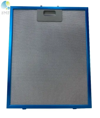 Blue Frame Stainless Steel square Hold Surface Aluminum Filter for Cooking Range Hood