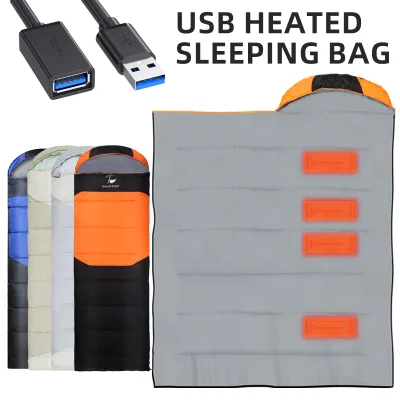 Custom USB Rectangular Heated Sleeping Bag Envelope Style Spcs Multi USB Power Support Heating Pads Heated Blankets