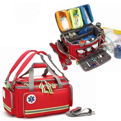 Jukaiwtec SK34 Medical Bag Large Waterproof Portable Survival Kit Multiple Pockets for Home Hiking Travel Care Hospice Outdoors