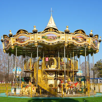 Premium Double Floor Horse Carousel with Classic European Design for Tourism Projects Double Decker Carousel