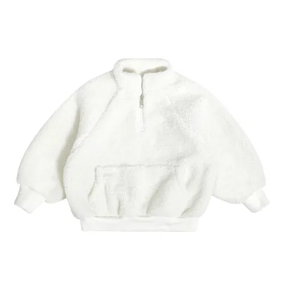 Low Moq Baby Clothes Polyester Toddler Tops Solid Color Girls Top Long Sleeve Kids Pullover Wear Baby Hooded Sweatshirt