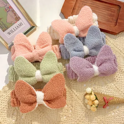 Skincare Fleece Headbands for Washing Face Women Facial Hair Band Bowknot Makeup Spa Headbands for Women
