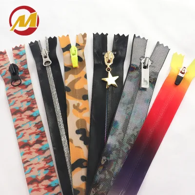 Custom Brand 3# 4# 5# 6# 7# 8# Recycled Double Sliders Industrial Nylon Zipper Long Chain Tape Pants Zipper
