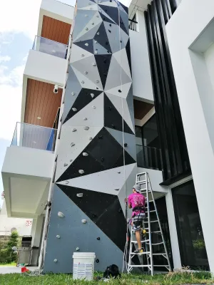 Rock Climbing Wall Project Custom Indoor Outdoor Lead Bouldering Climbing Wall for Competition Commercial Gym